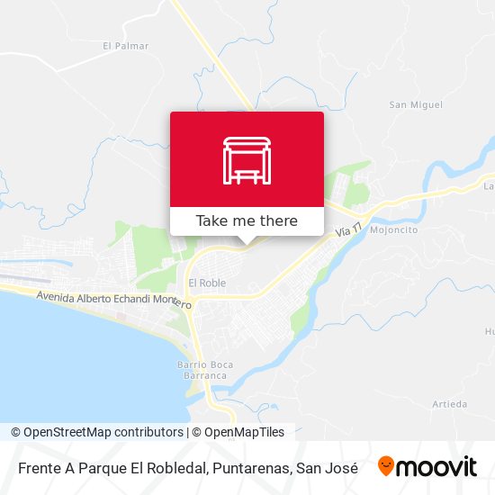 Frente A Parque El Robledal, Puntarenas map