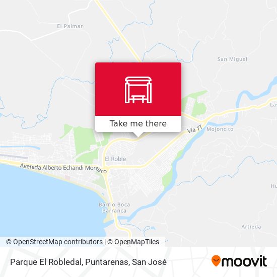 Parque El Robledal, Puntarenas map