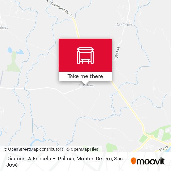 Diagonal A Escuela El Palmar, Montes De Oro map