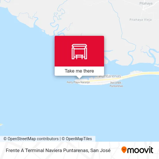 Mapa de Frente A Terminal Naviera Puntarenas