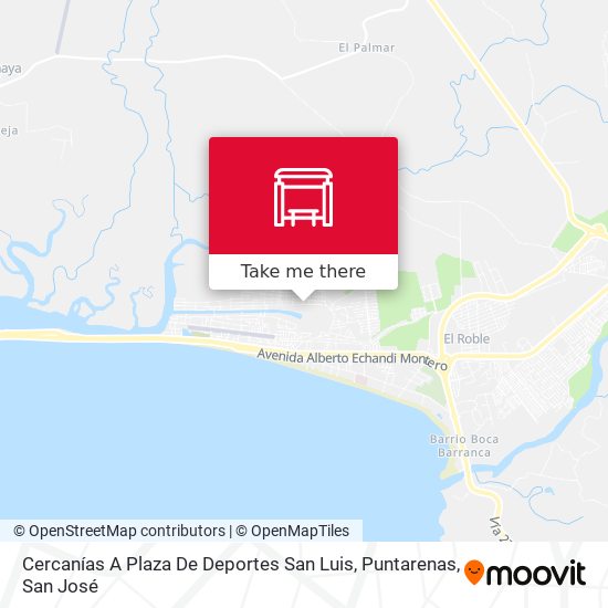 Cercanías A Plaza De Deportes San Luis, Puntarenas map