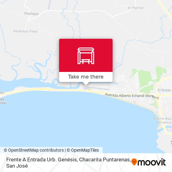 Frente A Entrada Urb. Genésis, Chacarita Puntarenas map