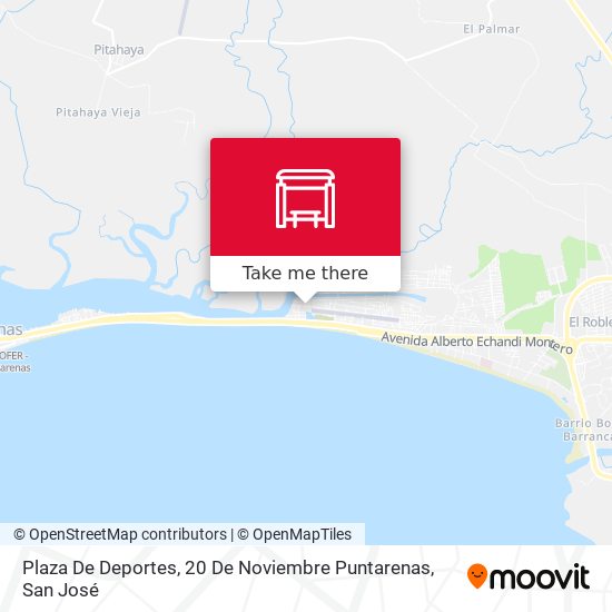 Mapa de Plaza De Deportes, 20 De Noviembre Puntarenas