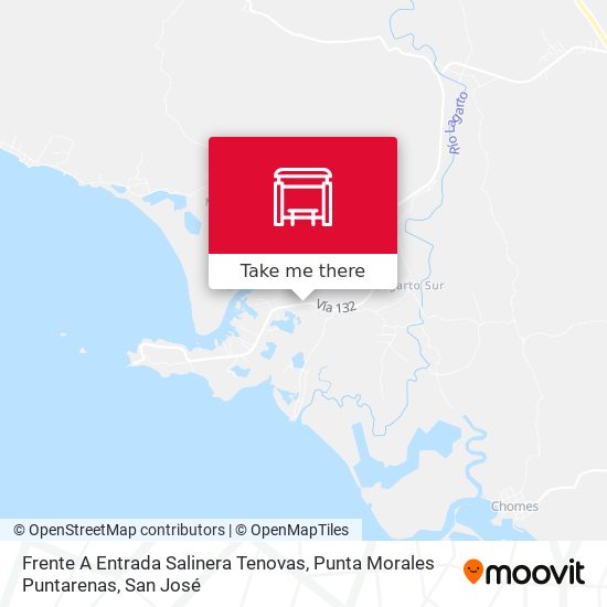 Frente A Entrada Salinera Tenovas, Punta Morales Puntarenas map