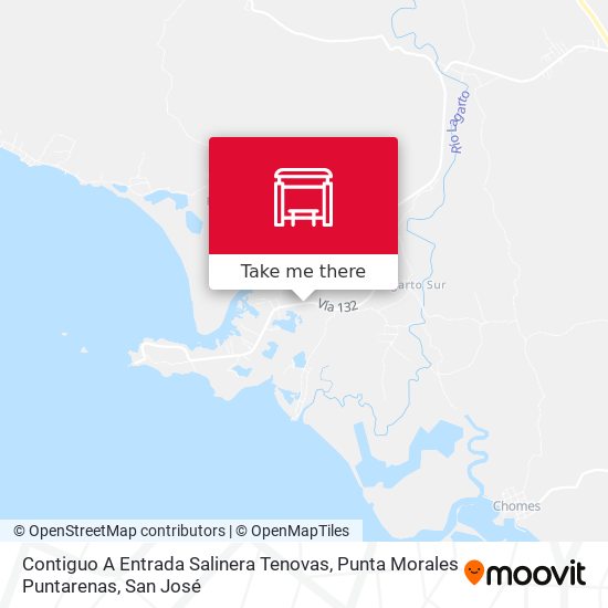 Contiguo A Entrada Salinera Tenovas, Punta Morales Puntarenas map