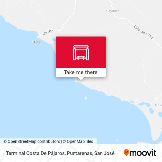 Mapa de Terminal Costa De Pájaros, Puntarenas