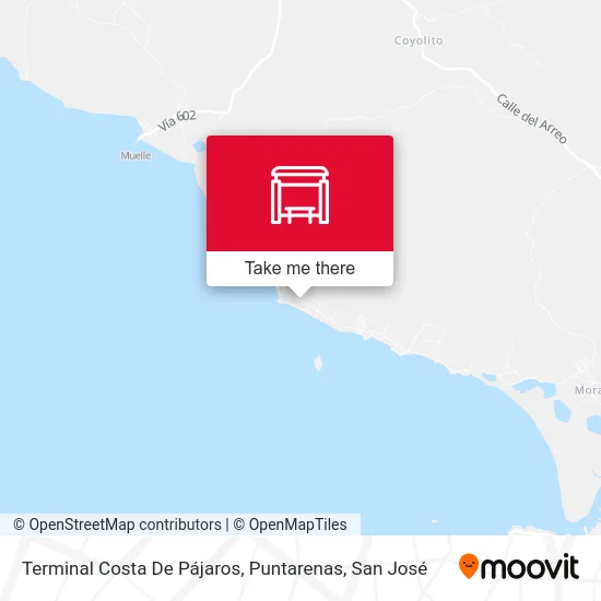 Terminal Costa De Pájaros, Puntarenas map