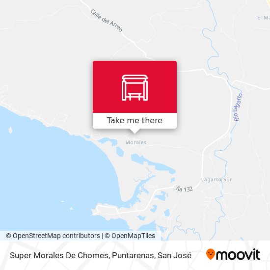 Mapa de Super Morales De Chomes, Puntarenas