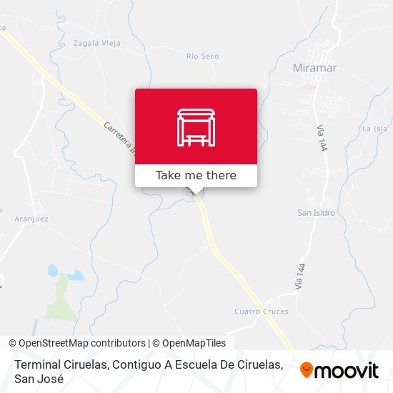 Mapa de Terminal Ciruelas, Contiguo A Escuela De Ciruelas