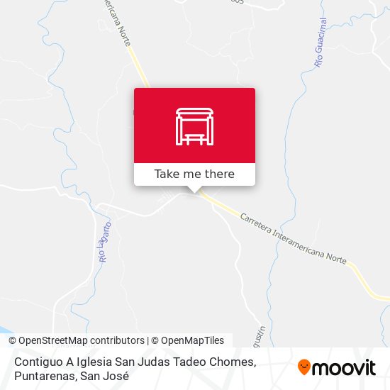 Mapa de Contiguo A Iglesia San Judas Tadeo Chomes, Puntarenas
