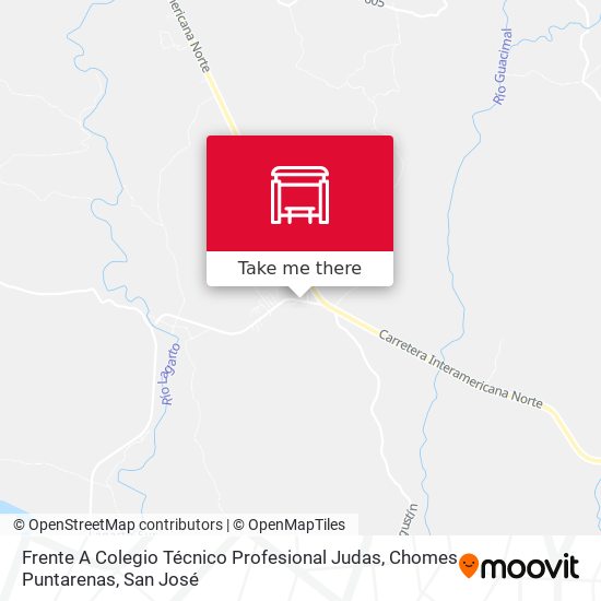Frente A Colegio Técnico Profesional Judas, Chomes Puntarenas map