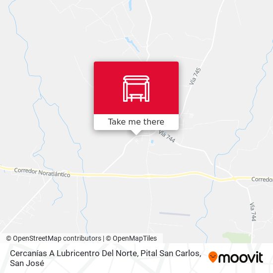 Cercanías A Lubricentro Del Norte, Pital San Carlos map