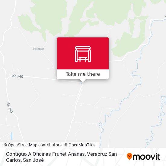 Mapa de Contiguo A Oficinas Frunet Ananas, Veracruz San Carlos
