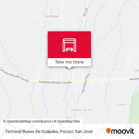 Mapa de Terminal Buses De Guápiles, Pococí