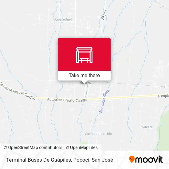 Mapa de Terminal Buses De Guápiles, Pococí