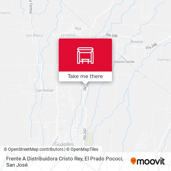 Frente A Distribuidora Cristo Rey, El Prado Pococí map
