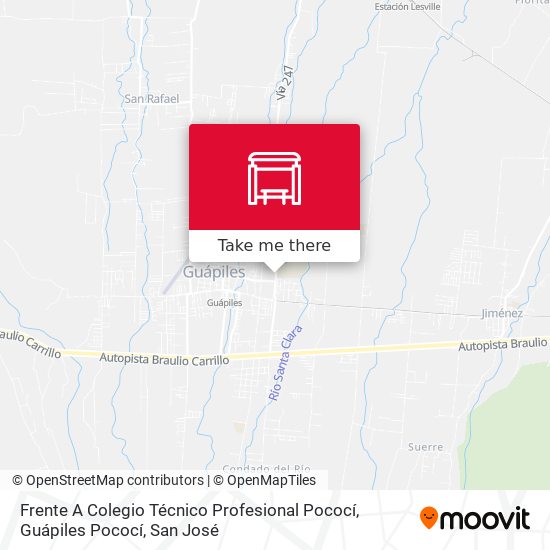Mapa de Frente A Colegio Técnico Profesional Pococí, Guápiles Pococí