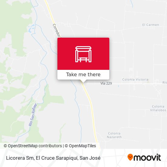 Licorera Sm, El Cruce Sarapiquí map