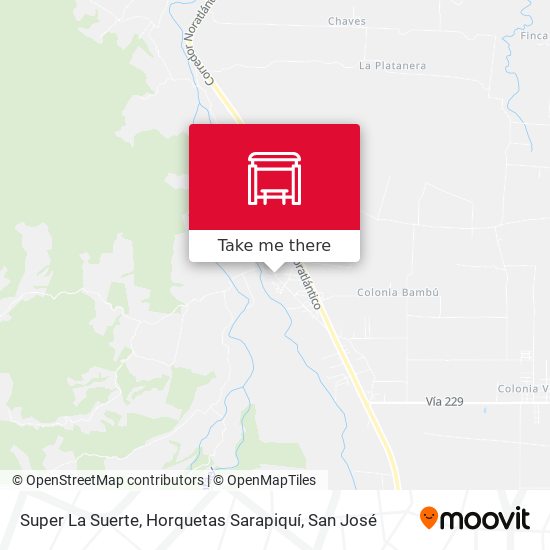 Super La Suerte, Horquetas Sarapiquí map