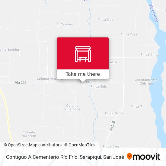Contiguo A Cementerio Río Frío, Sarapiquí map