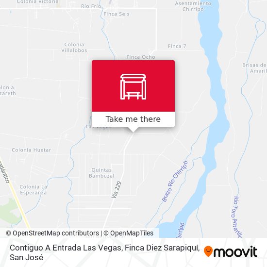Contiguo A Entrada Las Vegas, Finca Diez Sarapiquí map