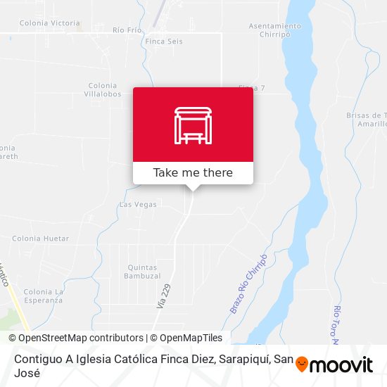 Mapa de Contiguo A Iglesia Católica Finca Diez, Sarapiquí