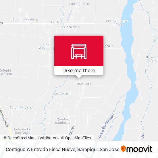 Contiguo A Entrada Finca Nueve, Sarapiquí map