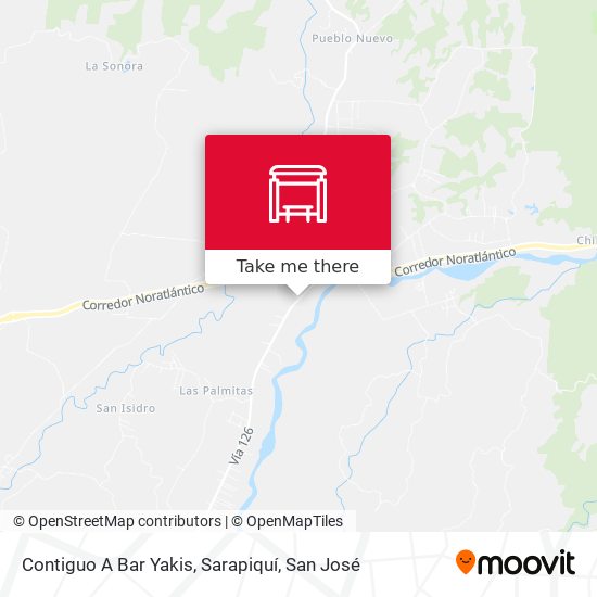 Contiguo A Bar Yakis, Sarapiquí map