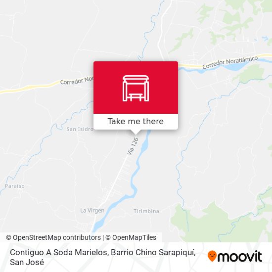 Contiguo A Soda Marielos, Barrio Chino Sarapiquí map