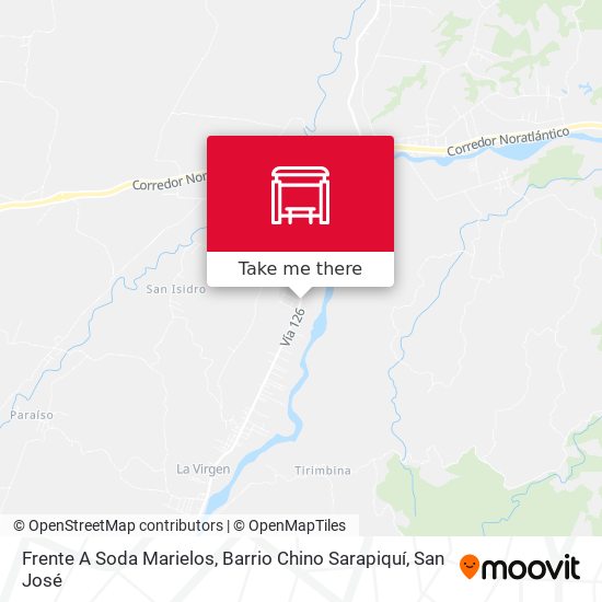 Mapa de Frente A Soda Marielos, Barrio Chino Sarapiquí