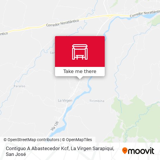 Contiguo A Abastecedor Kcf, La Virgen Sarapiquí map