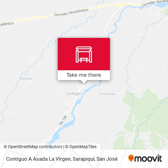 Contiguo A Asada La Virgen, Sarapiquí map