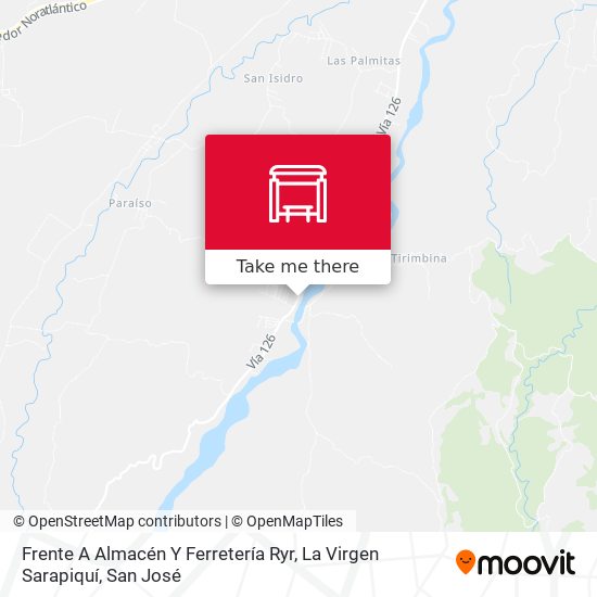 Frente A Almacén Y Ferretería Ryr, La Virgen Sarapiquí map