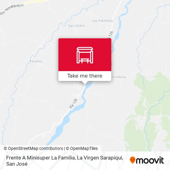 Frente A Minisuper La Familia, La Virgen Sarapiquí map