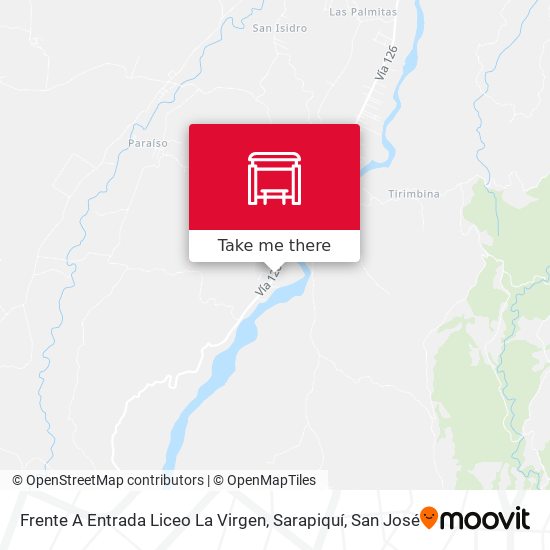 Frente A Entrada Liceo La Virgen, Sarapiquí map