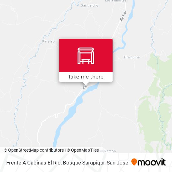 Frente A Cabinas El Río, Bosque Sarapiquí map
