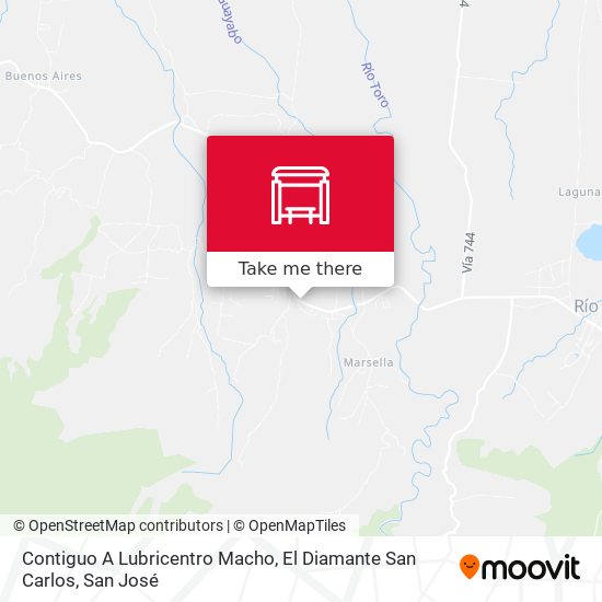 Mapa de Contiguo A Lubricentro Macho, El Diamante San Carlos