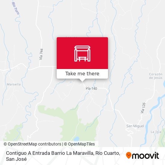 Contiguo A Entrada Barrio La Maravilla, Río Cuarto map