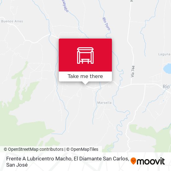 Mapa de Frente A Lubricentro Macho, El Diamante San Carlos