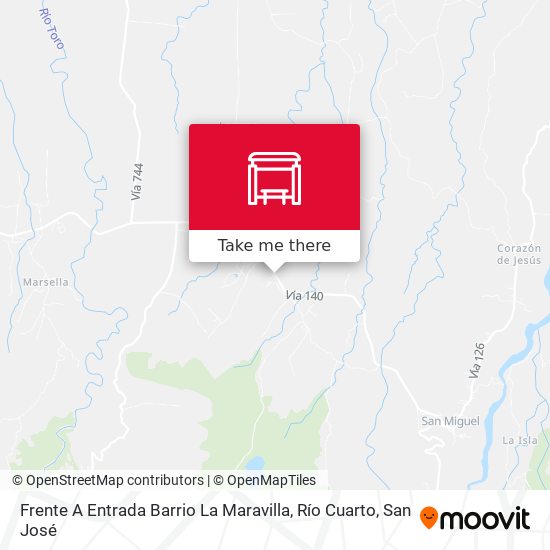 Frente A Entrada Barrio La Maravilla, Río Cuarto map