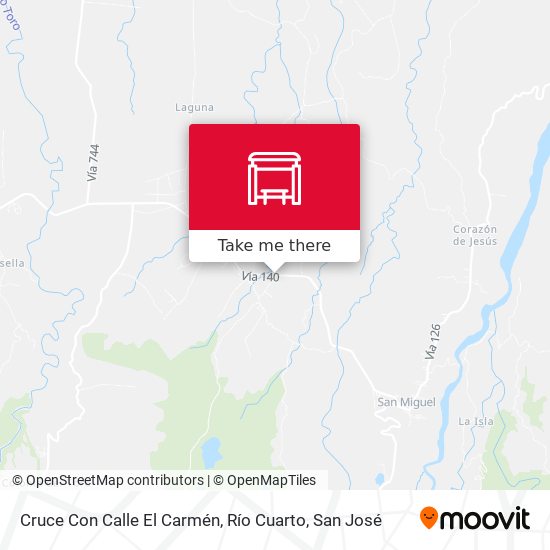Cruce Con Calle El Carmén, Río Cuarto map