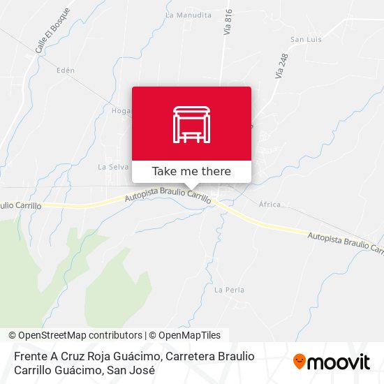 Frente A Cruz Roja Guácimo, Carretera Braulio Carrillo Guácimo map