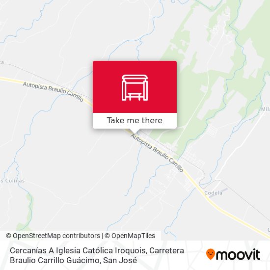 Cercanías A Iglesia Católica Iroquois, Carretera Braulio Carrillo Guácimo map