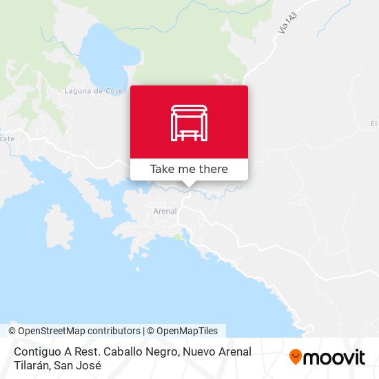 Mapa de Contiguo A Rest. Caballo Negro, Nuevo Arenal Tilarán