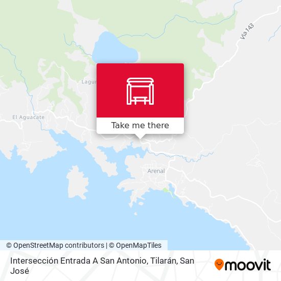 Intersección Entrada A San Antonio, Tilarán map