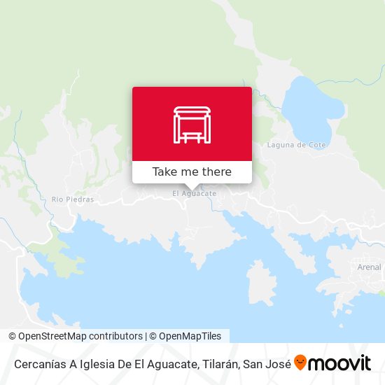 Mapa de Cercanías A Iglesia De El Aguacate, Tilarán