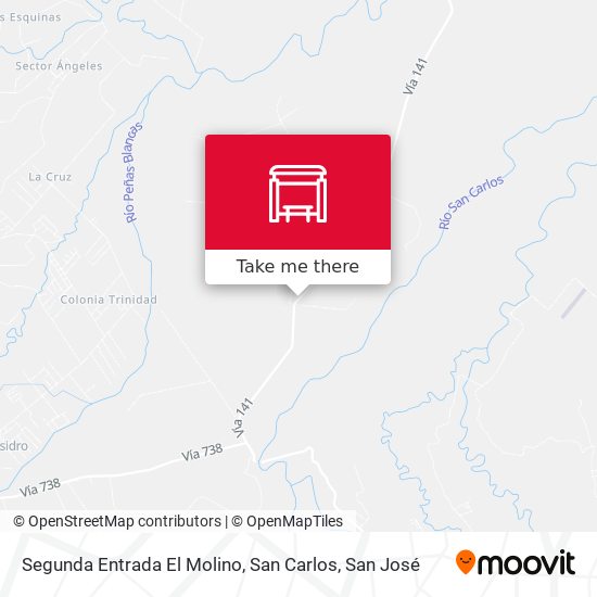 Segunda Entrada El Molino, San Carlos map