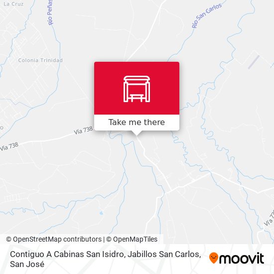 Contiguo A Cabinas San Isidro, Jabillos San Carlos map