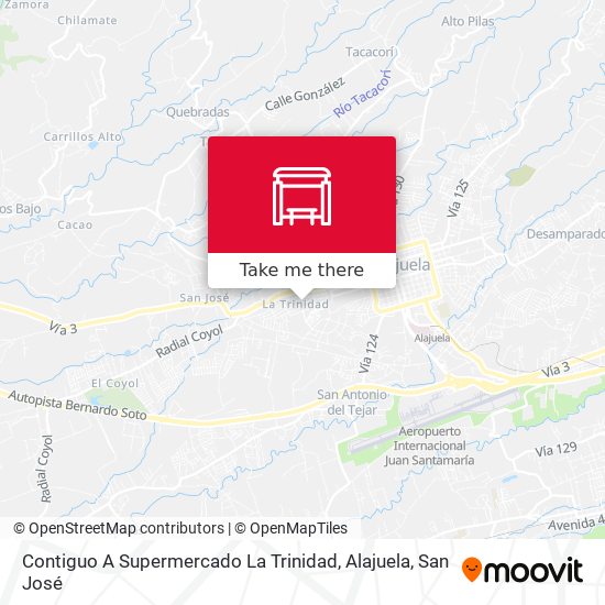 Contiguo A Supermercado La Trinidad, Alajuela map