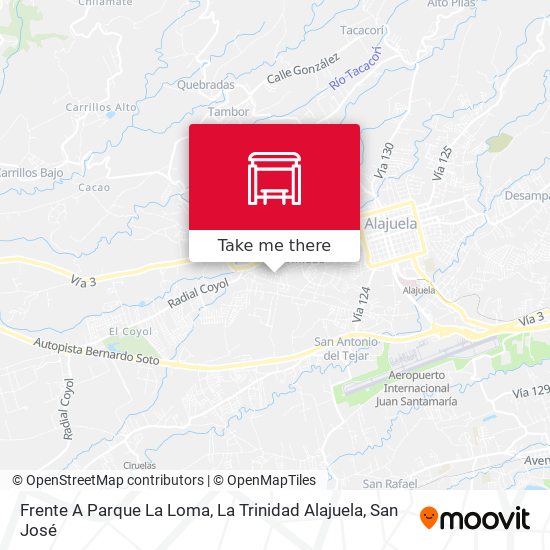 Frente A Parque La Loma, La Trinidad Alajuela map